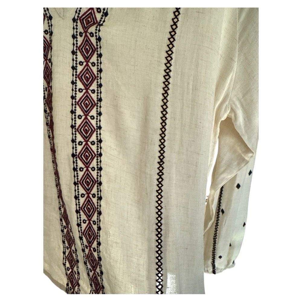 EUC Carly Jean Los Angeles Boho pullover peasant top size XS - Picture 5 of 8